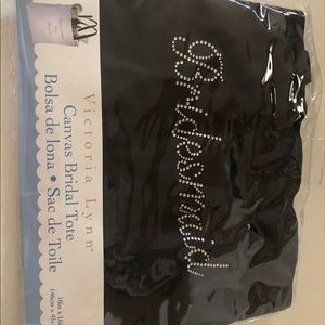 Black Bridesmaid Canvas Bag